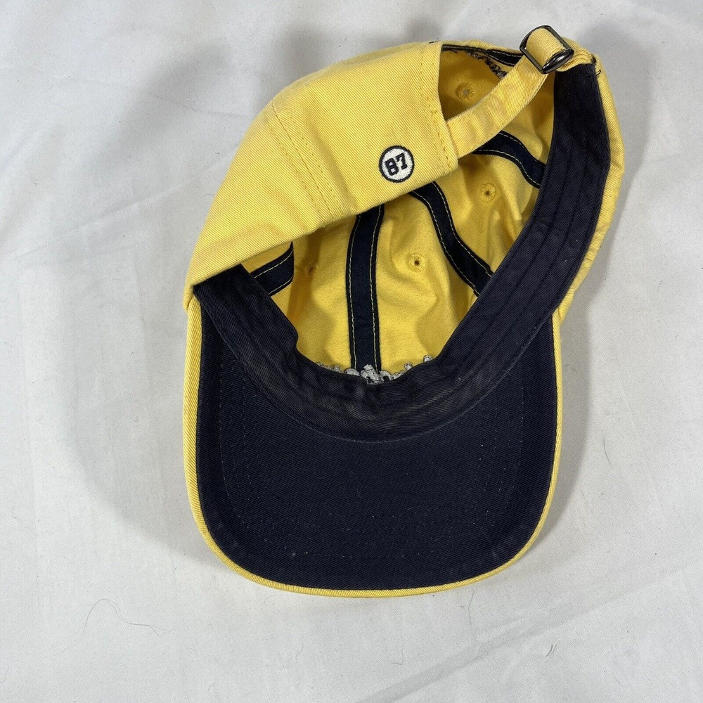 Aeropostale Varsity Squad 1987 Strapback Baseball Hat Cap Yellow One Size Fits - Picture 9 of 11